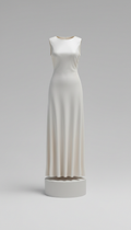 Porcelain Silk Column Dress