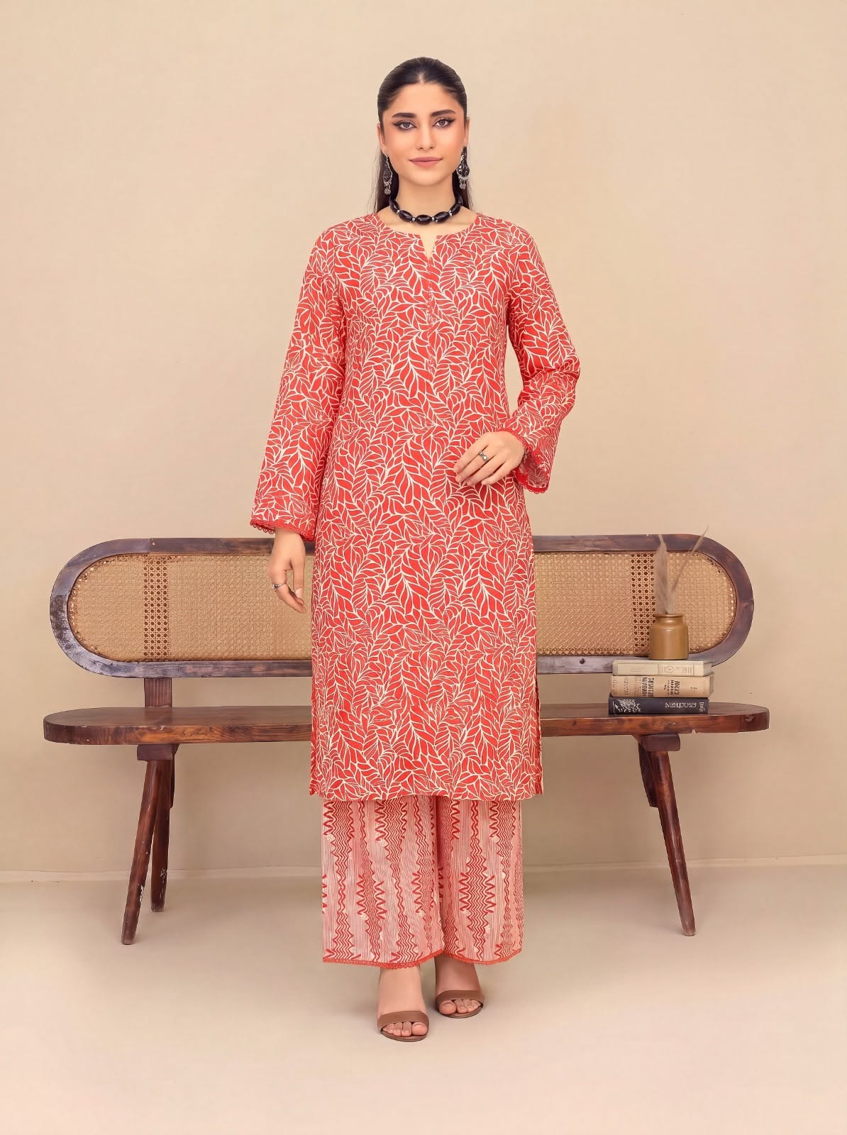 Coral Leaf - Printed Co-Ord Set